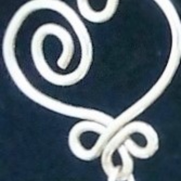 Handcrafted Blue Crystal Spiral Heart Earrings - Picture 5 of 7